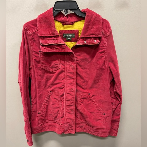 Eddie Bauer Jackets & Blazers - Eddie Bauer Women's Red Jean Jacket corduroy